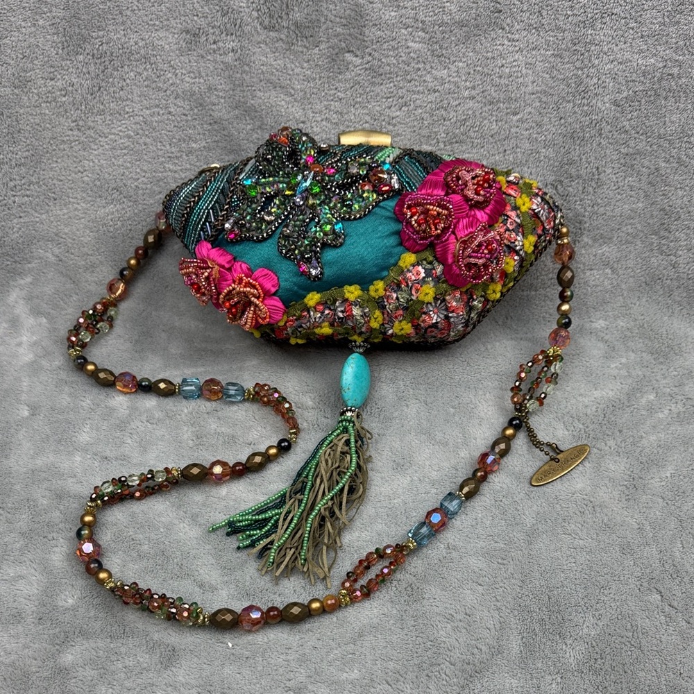 Mary Frances Purse Bag Multi Color Bead Work and Exotic Embellishments.